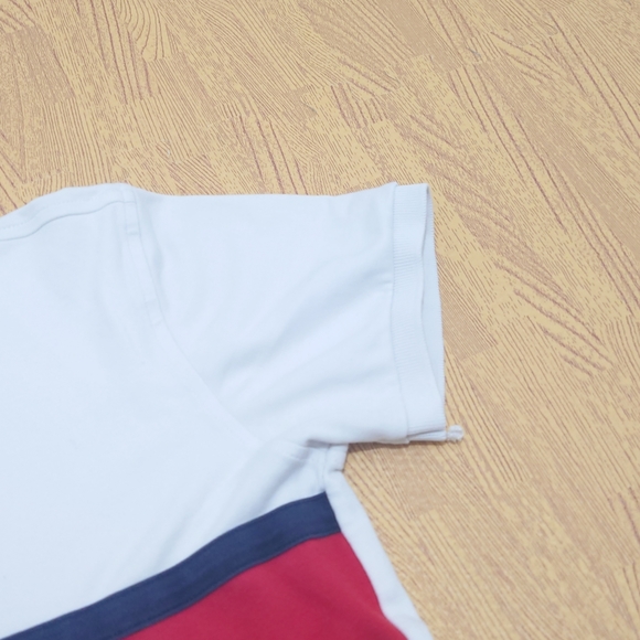 Tommy Hilfiger Short Sleeve Polo Shirt Men's Small White Spell Out Logo Button - Picture 6 of 9